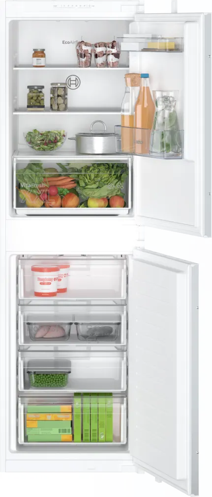 KIN85NSF0G Series 2 Built-in fridge-freezer with freezer at bottom 177.2 x 54.1 cm sliding hinge buy your appliance