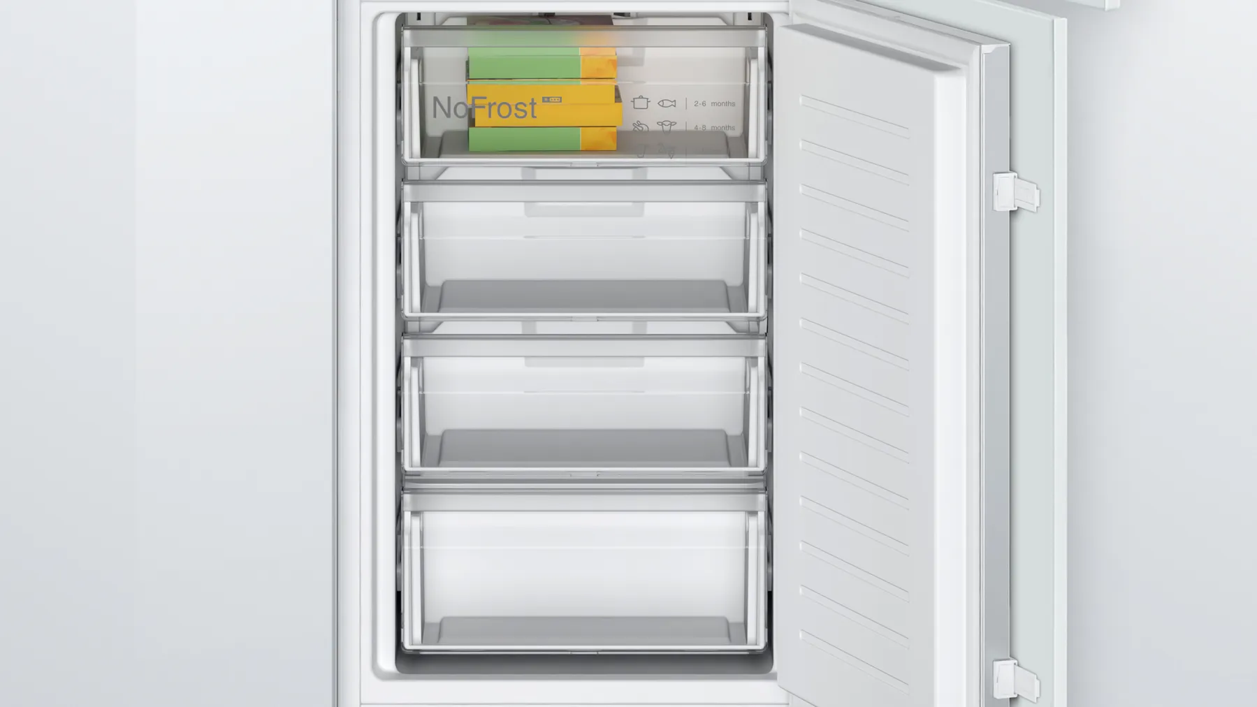 KIN85NSF0G Series 2 Built-in fridge-freezer with freezer at bottom 177.2 x 54.1 cm sliding hinge buy your appliance 5
